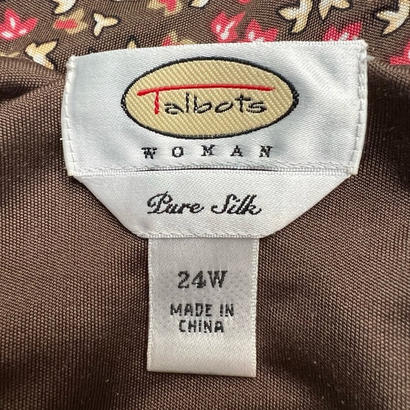 Vintage Talbots Pure Silk Floral Paisley Sleeveless Tank Top - Picture 6 of 8